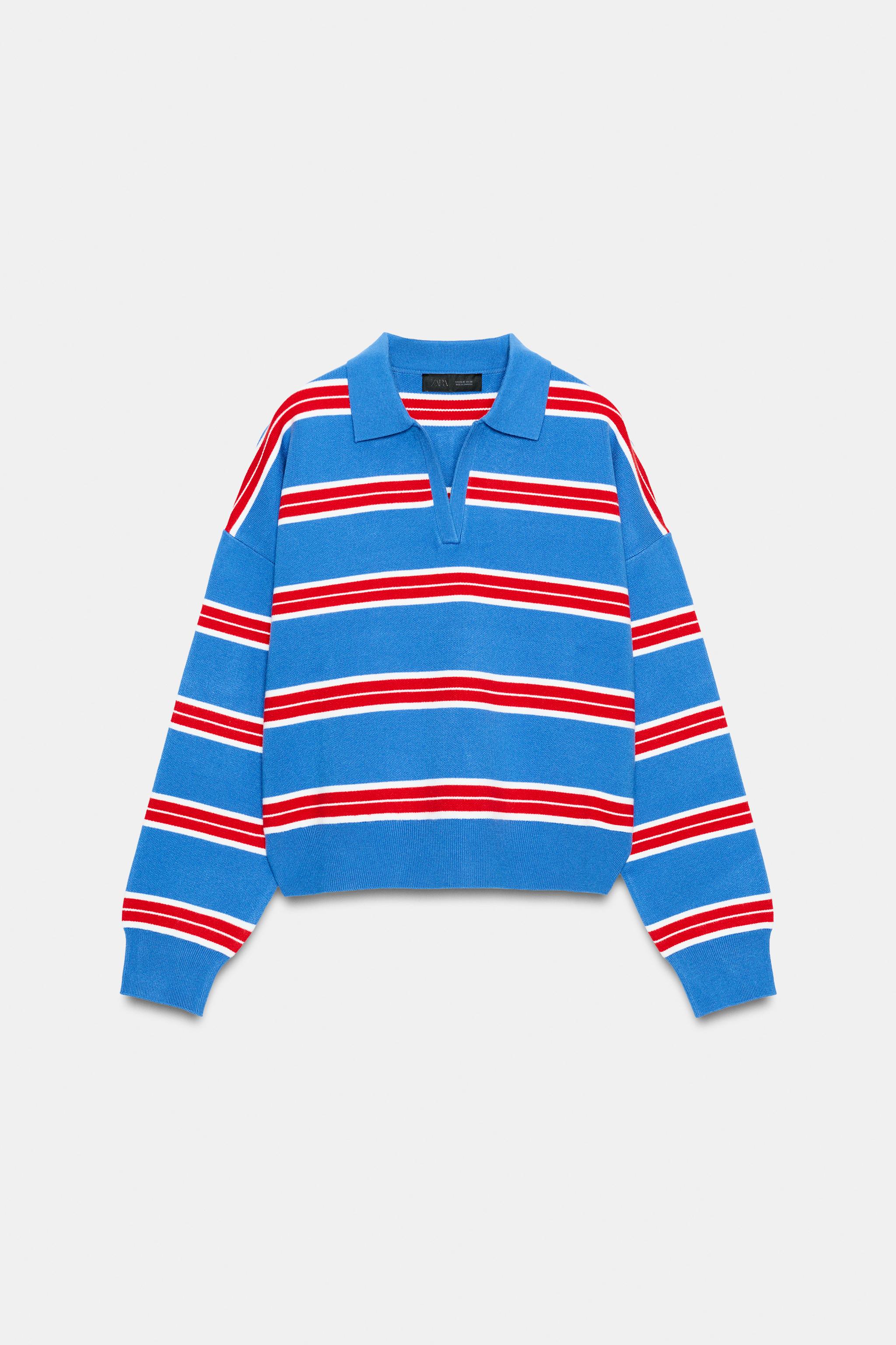 STRIPED KNIT POLO